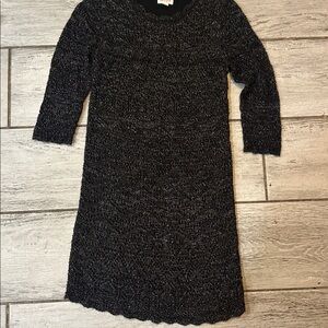 Cat & Jack Sparkly Black Knit Dress Girls 10/12